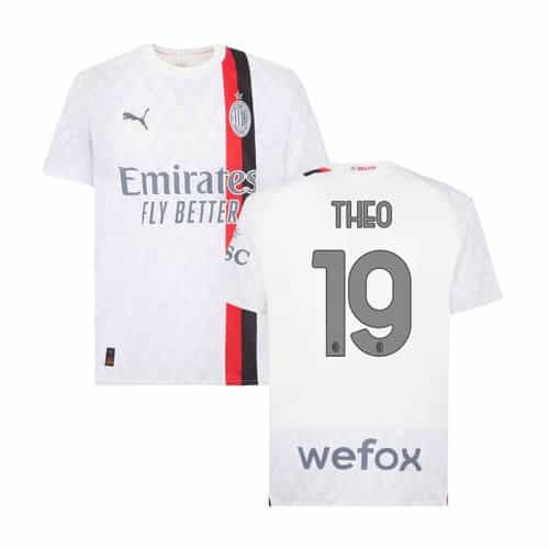 2023-2024 Ac Milan Theo #19 Away Soccer Jersey