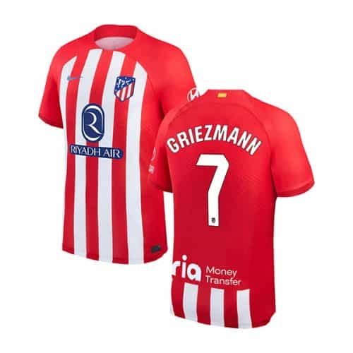 2023-2024 Atletico Madrid Griezmann #7 Home Soccer Jersey