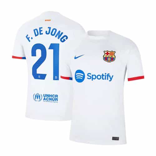 2023-2024 Barcelona De Jong #21 Away Soccer Jersey