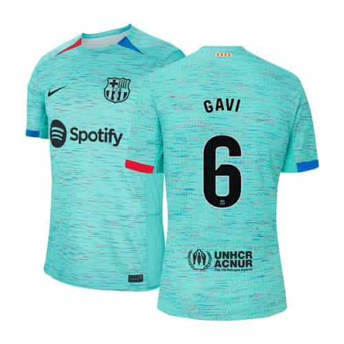2023-2024 Barcelona Gavi #6 Third Soccer Jersey