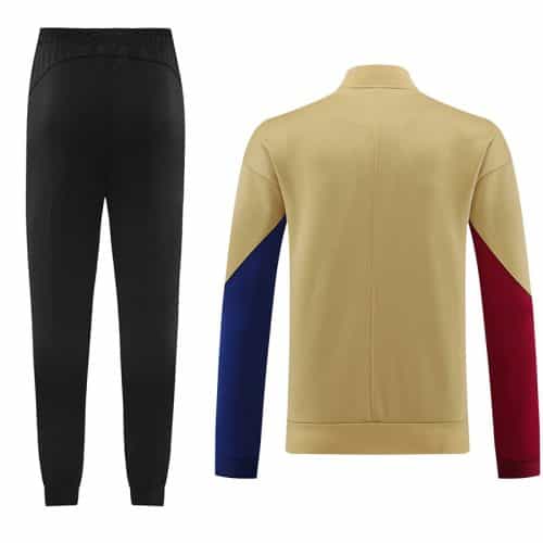 2023-2024 Barcelona Jacket + Pants Training Suit Khaki