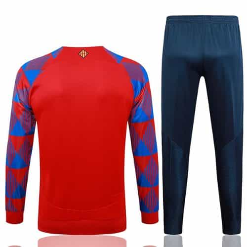 2023-2024 Barcelona Jacket + Pants Training Suit Red