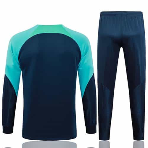 2023-2024 Barcelona Jacket + Pants Training Suit Sapphire Blue