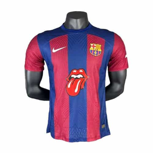 2023-2024 Barcelona Rolling Stones Player Version Soccer Jersey
