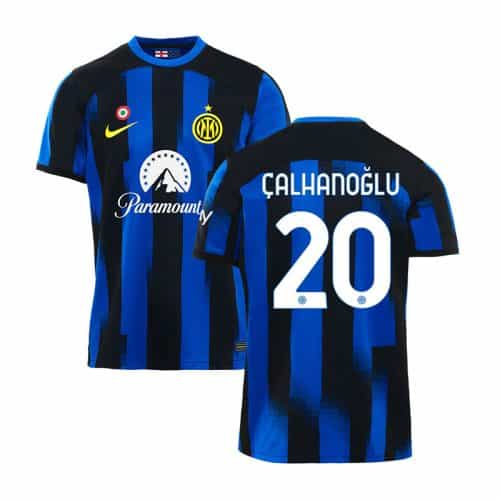 2023-2024 Inter Milan Calhanoglu #20 Home Soccer Jersey