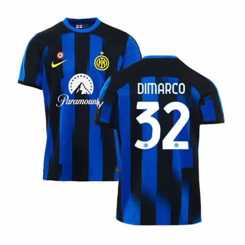 2023-2024 Inter Milan Dimarco #32 Home Soccer Jersey