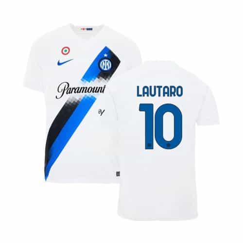 2023-2024 Inter Milan Lautaro #10 Away Soccer Jersey