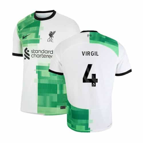 2023-2024 Liverpool Virgil #4 Away Soccer Jersey