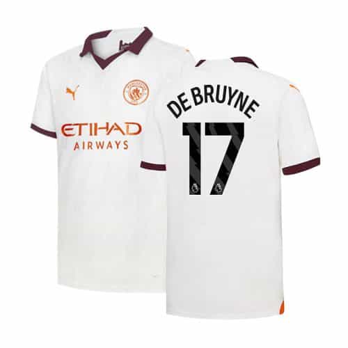 2023-2024 Manchester City De Bruyne #17 Away Soccer Jersey