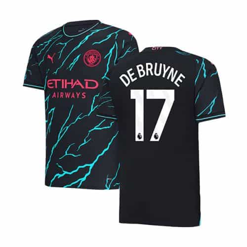 2023-2024 Manchester City De Bruyne #17 Third Soccer Jersey