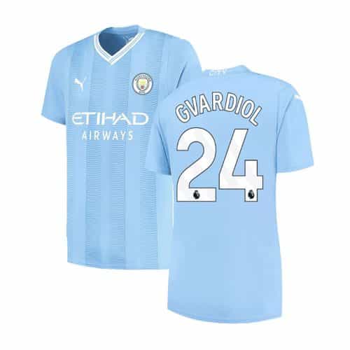 2023-2024 Manchester City Gvardiol #24 Home Soccer Jersey