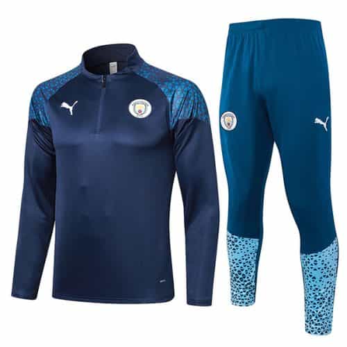 2023-2024 Manchester City Training Suit Dark Blue