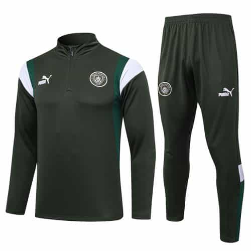 2023-2024 Manchester City Training Suit Dark Green