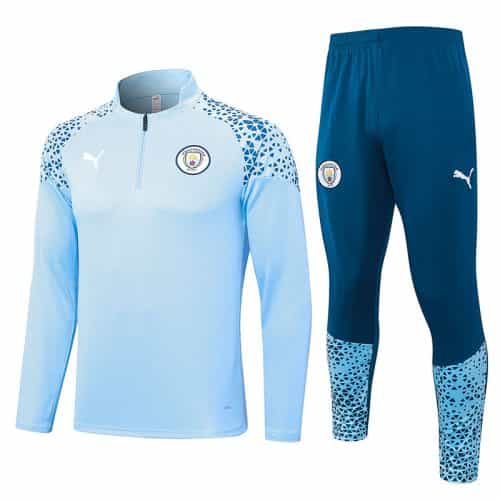 2023-2024 Manchester City Training Suit Light Blue
