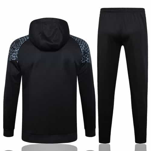 2023-2024 Marseille Hoodie Training Suit Black