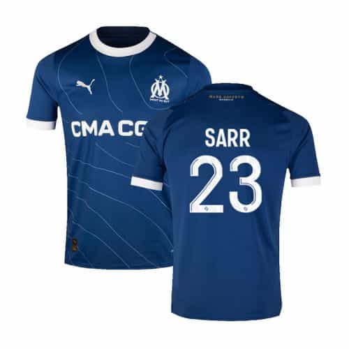 2023-2024 Marseille Sarr #23 Away Soccer Jersey