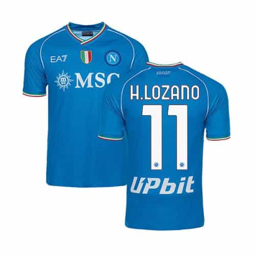2023-2024 Napoli H.Lozano #11 Home Soccer Jersey
