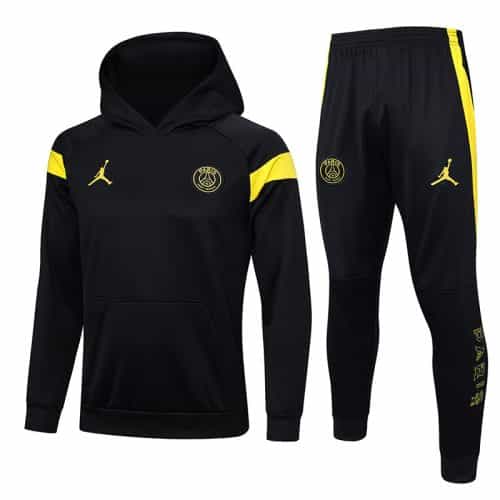 2023-2024 Psg Hoodie Training Suit Black