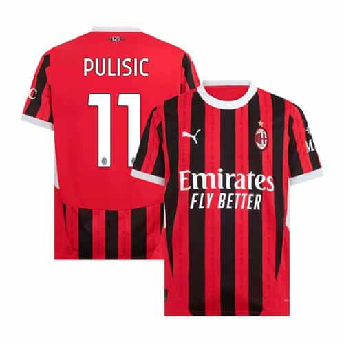 2024-2025 Ac Milan Pulisic #11 Home Soccer Jersey
