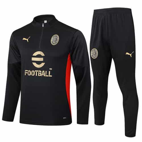2024-2025 Ac Milan Training Suit Black