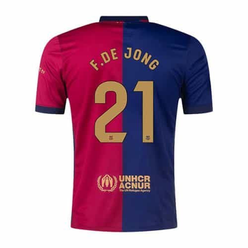 2024-2025 Barcelona F.De Jong #21 Home Soccer Jersey