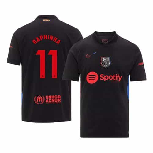 2024-2025 Barcelona Raphinha #11 Away Soccer Jersey