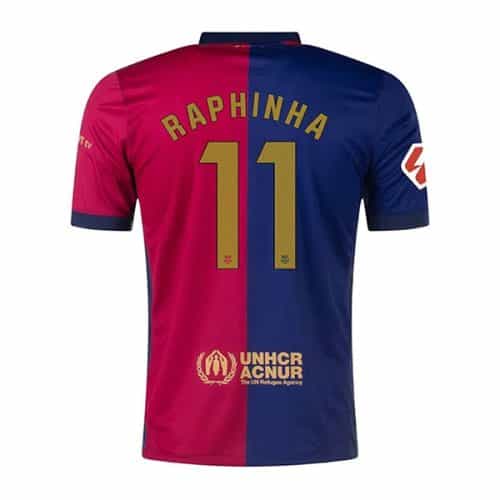 2024-2025 Barcelona Raphinha #11 Home Soccer Jersey