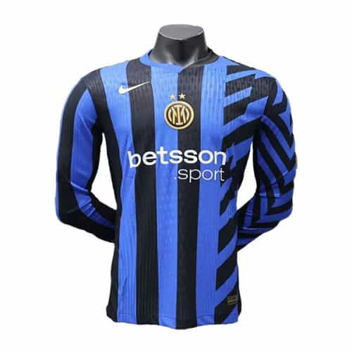 2024-2025 Inter Milan Home Player Version Long Sleeve Soccer Jersey