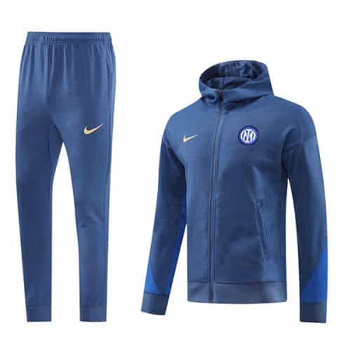 2024-2025 Inter Milan Hoodie Jacket + Pants Training Suit Light Blue