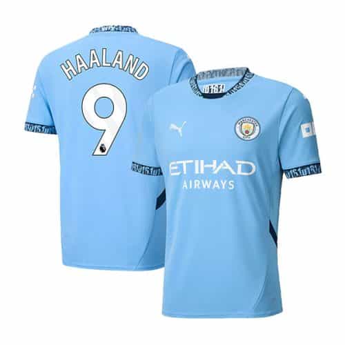2024-2025 Manchester City Haaland #9 Home Soccer Jersey