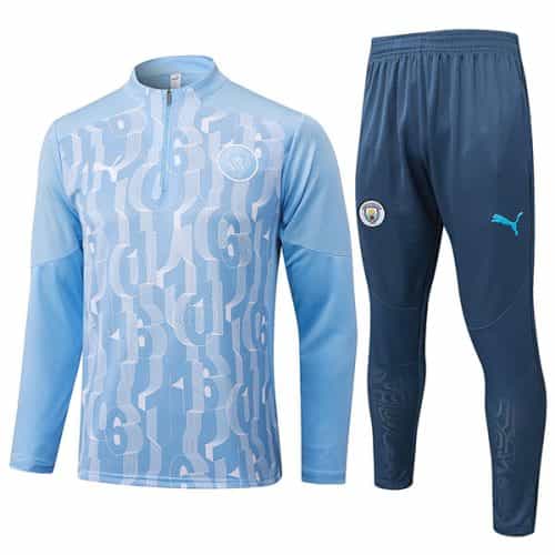 2024-2025 Manchester City Training Suit Light Blue