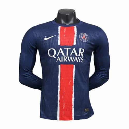 2024-2025 Psg Home Player Version Long Sleeve Soccer Jersey