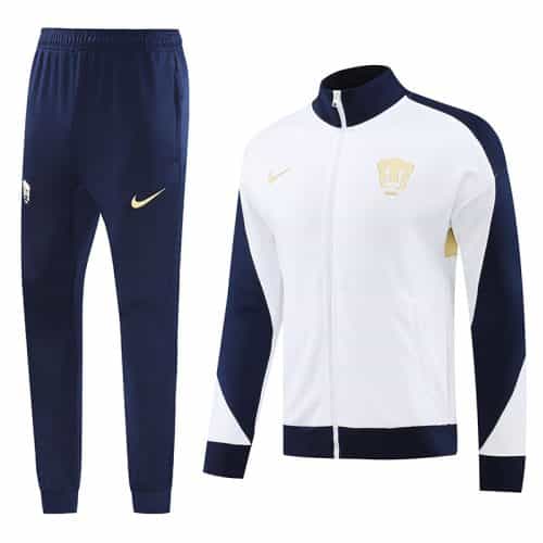 2024-2025 Pumas Unam Jacket + Pants Training Suit White