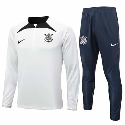 2024-2025 Sc Corinthians Training Suit Light Gray
