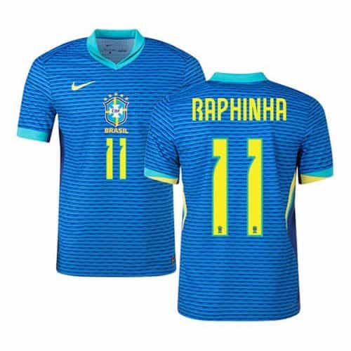 2024 Brazil Raphinha #11 Copa America Away Soccer Jersey
