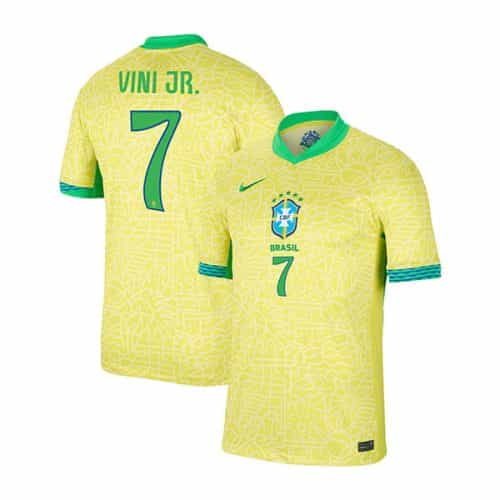 2024 Brazil Vini Jr #7 Copa America Home Soccer Jersey