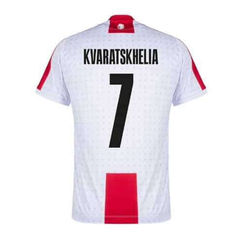 2024 Georgia Kvaratskhelia #7 Euro Home Soccer Jersey