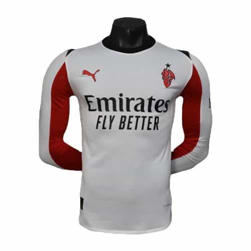 2025-2026 Ac Milan Away Player Version Long Sleeve Soccer Jersey
