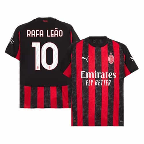 2025-2026 Ac Milan Rafa Leao #10 Home Soccer Jersey