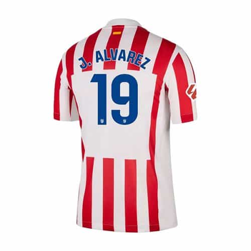 2025-2026 Atletico Madrid J.Alvarez #19 Home Soccer Jersey