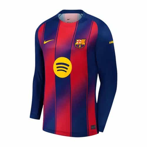 2025-2026 Barcelona Home Long Sleeve Soccer Jersey