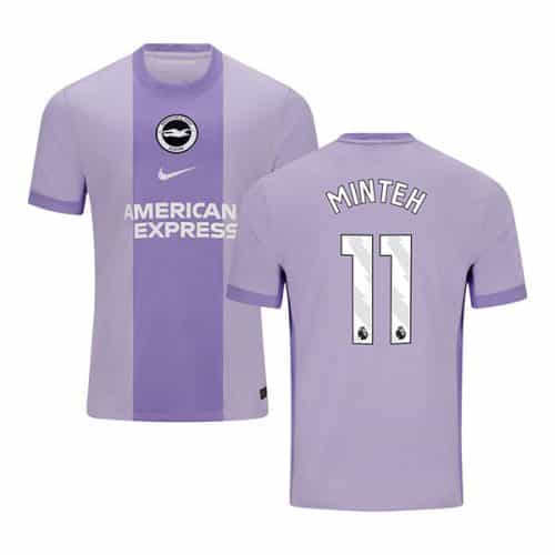 2025-2026 Brighton & Hove Albion Minteh #11 Away Soccer Jersey