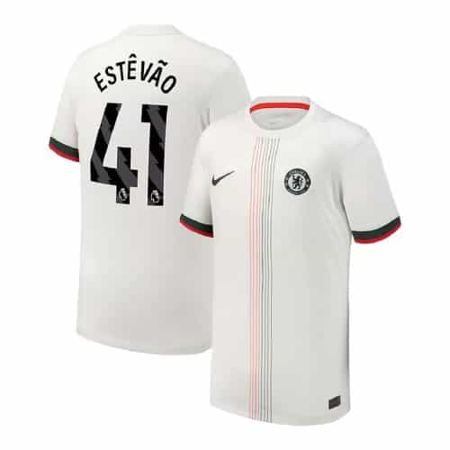 2025-2026 Chelsea Estevao #41 Away Soccer Jersey