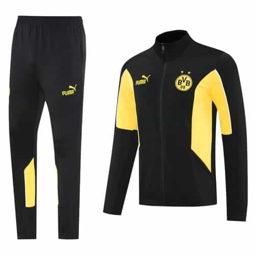 2025-2026 Dortmund Jacket + Pants Training Suit Black