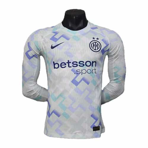 2025-2026 Inter Milan Away Player Version Long Sleeve Soccer Jersey