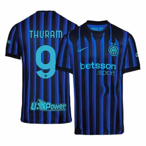 2025-2026 Inter Milan Thuram #9 Home Soccer Jersey