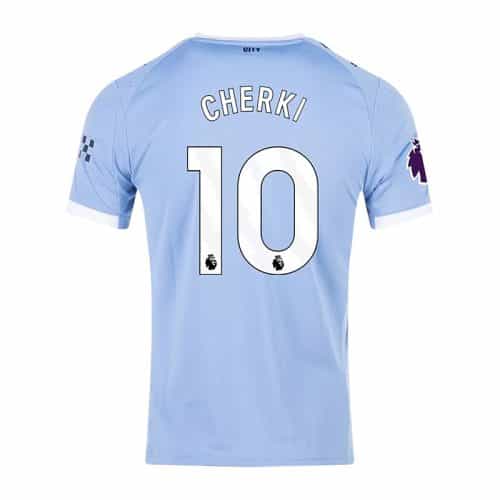 2025-2026 Manchester City Cherki #10 Home Soccer Jersey
