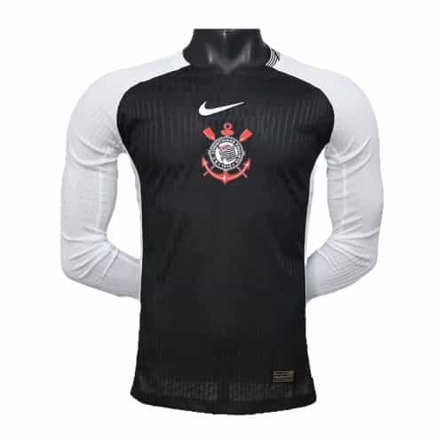 2025-2026 Sc Corinthians Away Player Version Long Sleeve Soccer Jersey