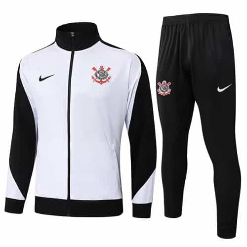2025-2026 Sc Corinthians Jacket + Pants Training Suit White