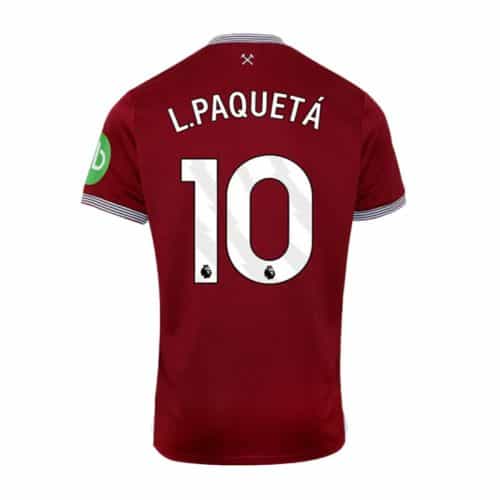 2025-2026 West Ham United L.Paqueta #10 Home Soccer Jersey